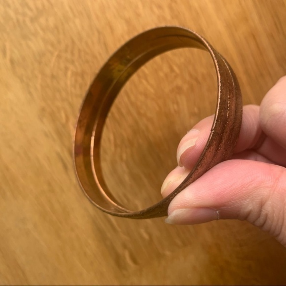 Rustic Gold Bangles Bracelets - Picture 6 of 8